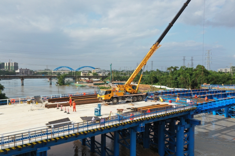 平陸運(yùn)河欽州城區(qū)段保通橋全部建成通車